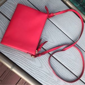 Old Navy Bright Red Rectangular Crossbody Bag/Purse